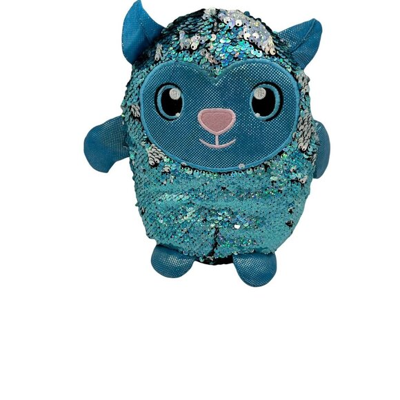 SHIMMEEZ SEQUINS 10 Inch PLUSH BLUE/Green Lamb‎ Sensory Toy Stuffed Animal - Picture 4 of 8
